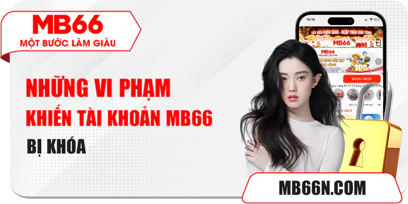 Vi phạm dẫn đến tài khoản bị khóa