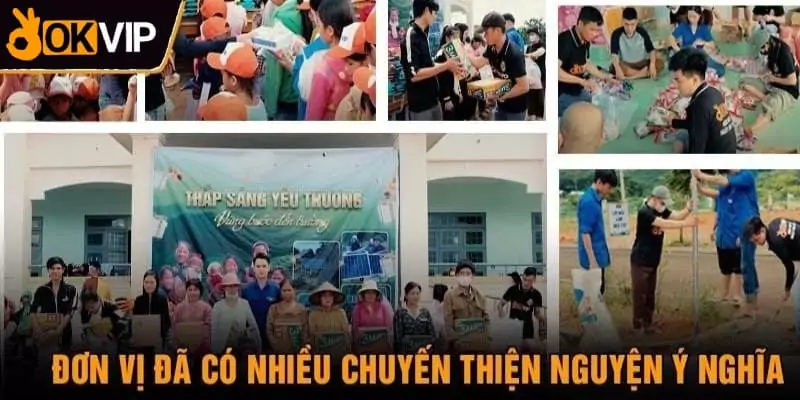 OKVIP với nhiều hoạt động thiện nguyện mang ý nghĩa cao cả